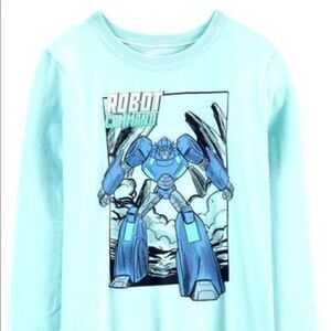 Carter’s Kid boys tee jersey 5/5A long sleeves light blue NWT
